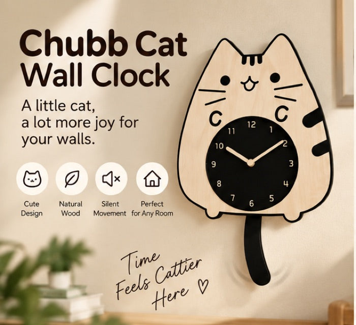 Chubb Cat Wall Clock