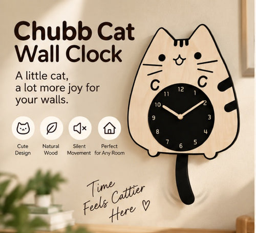 Chubb Cat Wall Clock