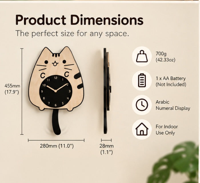 Chubb Cat Wall Clock
